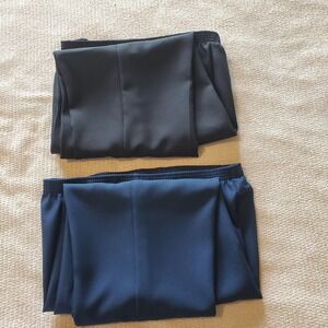 Alfred Dunner Womens Size 12 Pants Bundle Navy Black‎ Elastic Waist Straight Leg